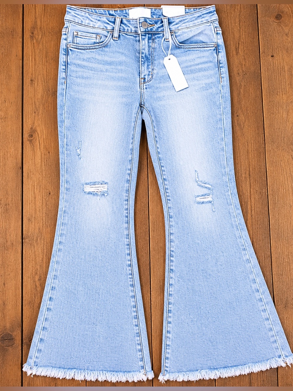Petra 153 Raw Hem Flare Jeans NWT Size 29 Boho Western